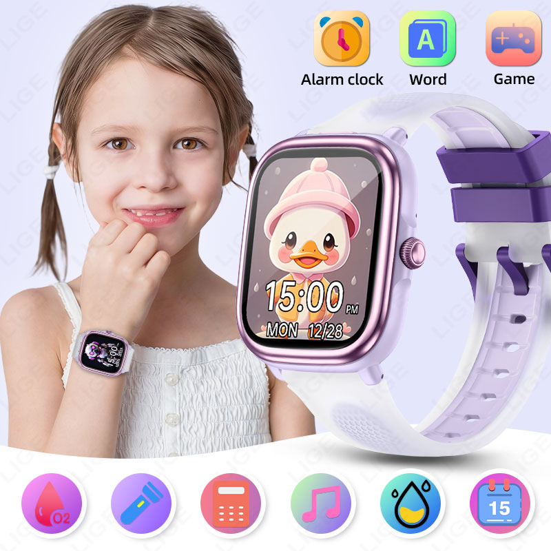 Smartwatch Watches Gift For Girls - Детские умные часы LIGE, 1,83 дюйма,