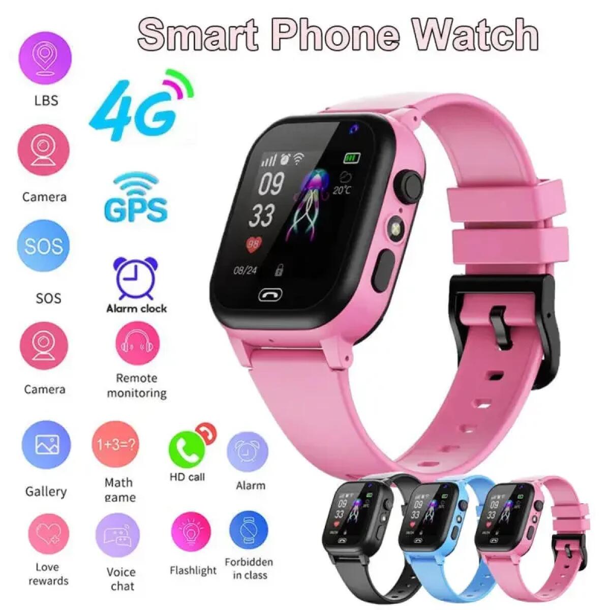 Smartwatch Watches For Children - Детские умные часы 4G, многофункциональные водонепроницаемые
