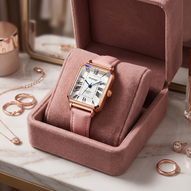 Ladies Fashion Watch - Модные прямоугольные кварцевые часы для женщин,