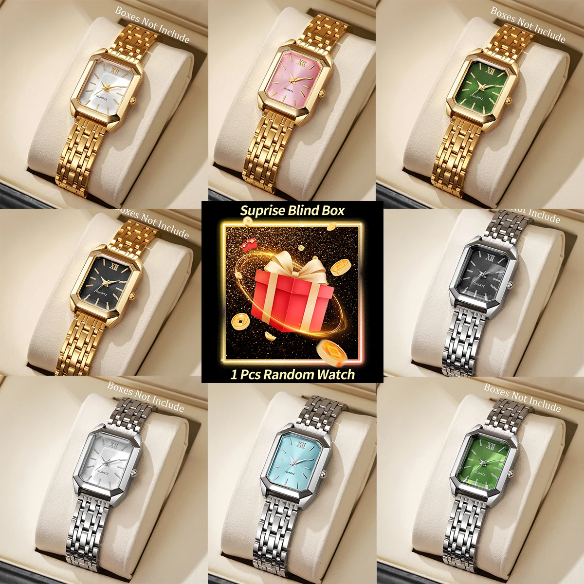 Ladies Fashion Watch - Женские часы в коробке-сюрпризе, случайный выбор,