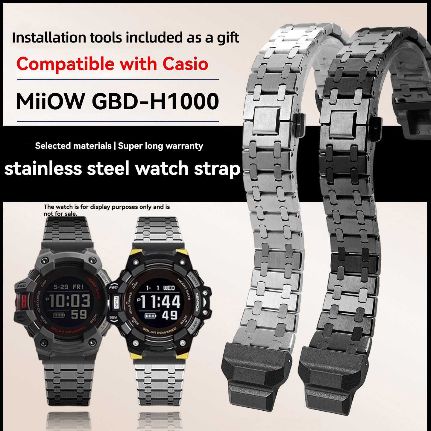 Smartwatch Casio Watches For Men - Модифицированный металлический ремешок из нержавеющей стали