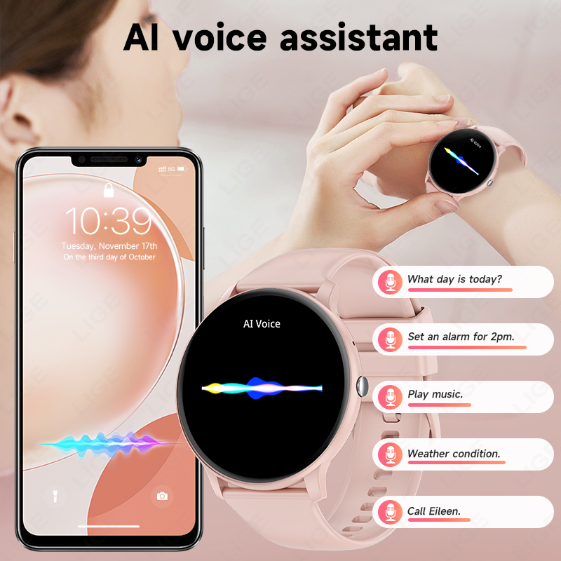 LIGE Смарт-часы для женщин и м – обзор и цена Smartwatch Ladies Watches For Women