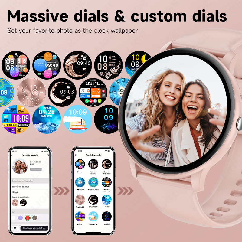 LIGE Смарт-часы для женщин и м – обзор и цена Smartwatch Ladies Watches For Women