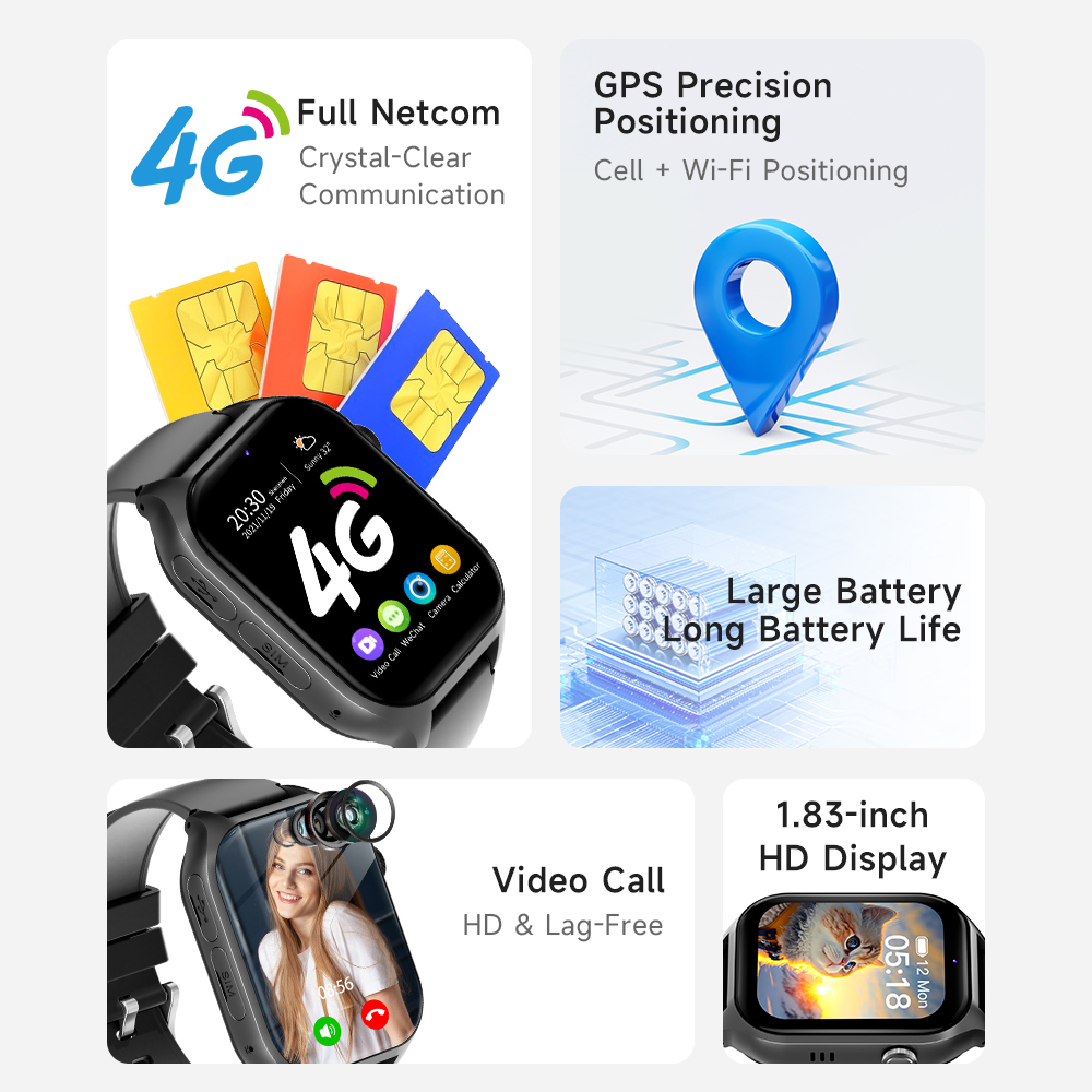 Умные часы 4G для детей с GPS, – обзор и цена Smartwatch Watches For 12 Year Old Boy